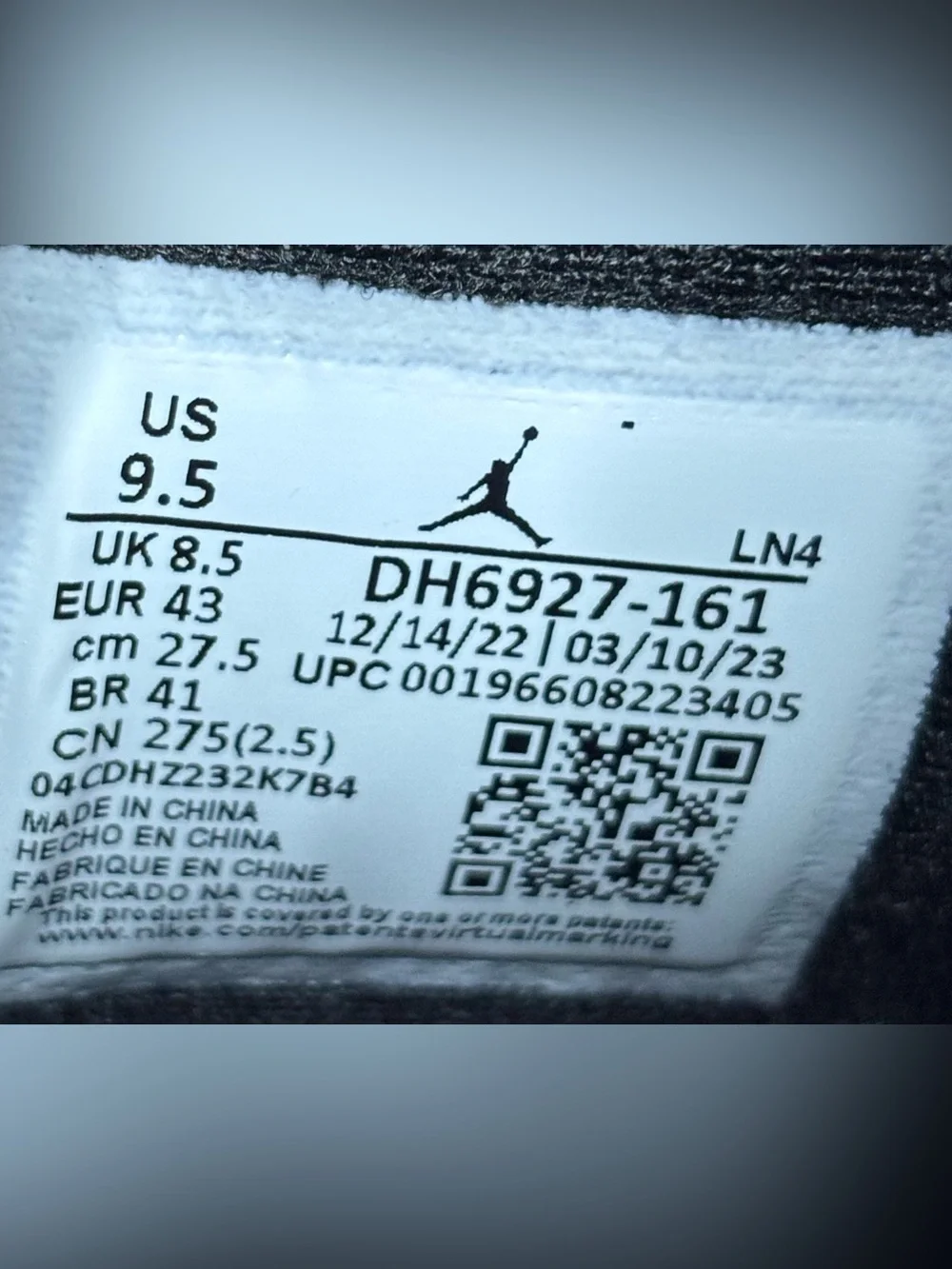 Jordan 4 Retro Red Cement 2023 Size 9.5